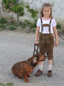 Linda Rupp mit Chira v. Morthbühel - Jagdhunde Vorführung am Bezirksjägertag Mödling 2017