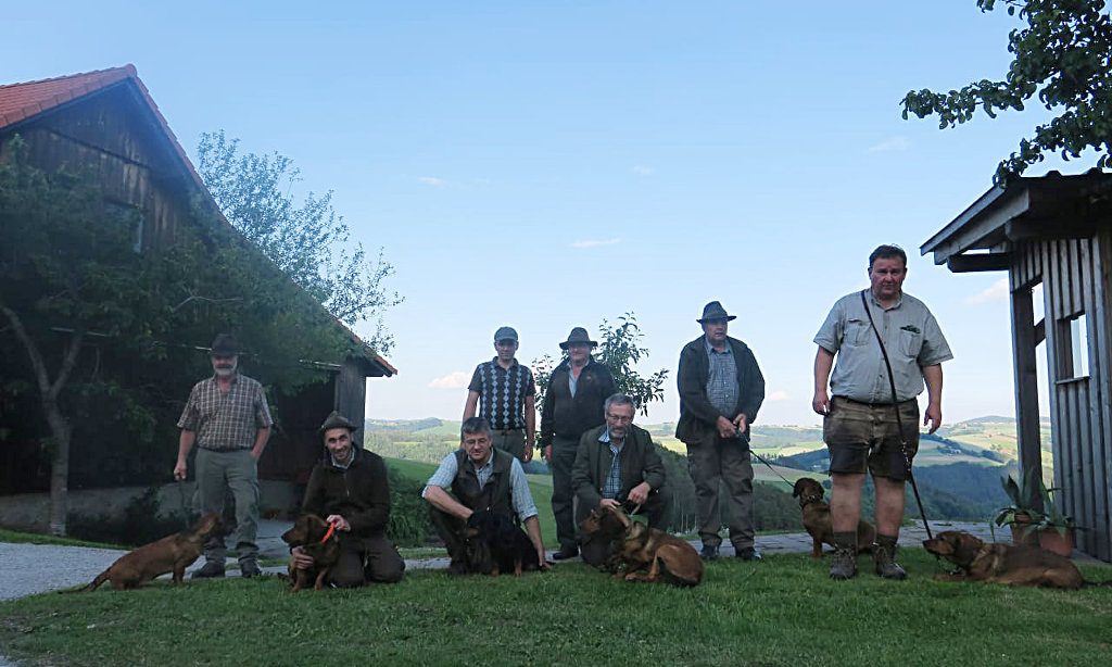 Die Teilnehmer am Sonderübungstag der Landesgruppe Wien/NÖ/Bgld. 2018 - Klub Dachsbracke