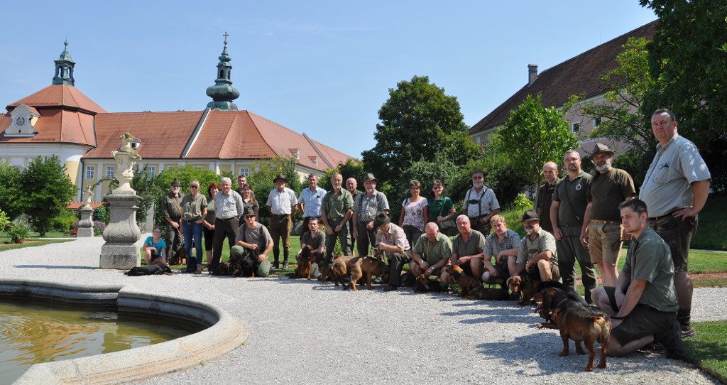 Die Teilnehmer am Übungstag der Landesgruppe Wien/Nö/Bgld. 2018 – Klub Dachsbracke