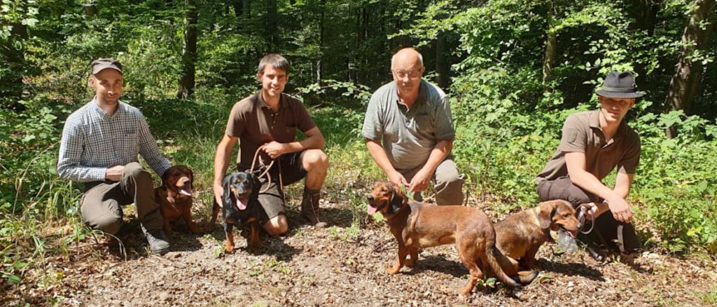 Die Teilnehmer am Sonderübungstag der Landesgruppe Wien/NÖ/Bgld. 2019 – Klub Dachsbracke